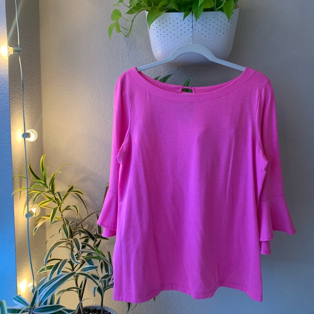 Lilly Pulitzer ruffle sleeve shirt